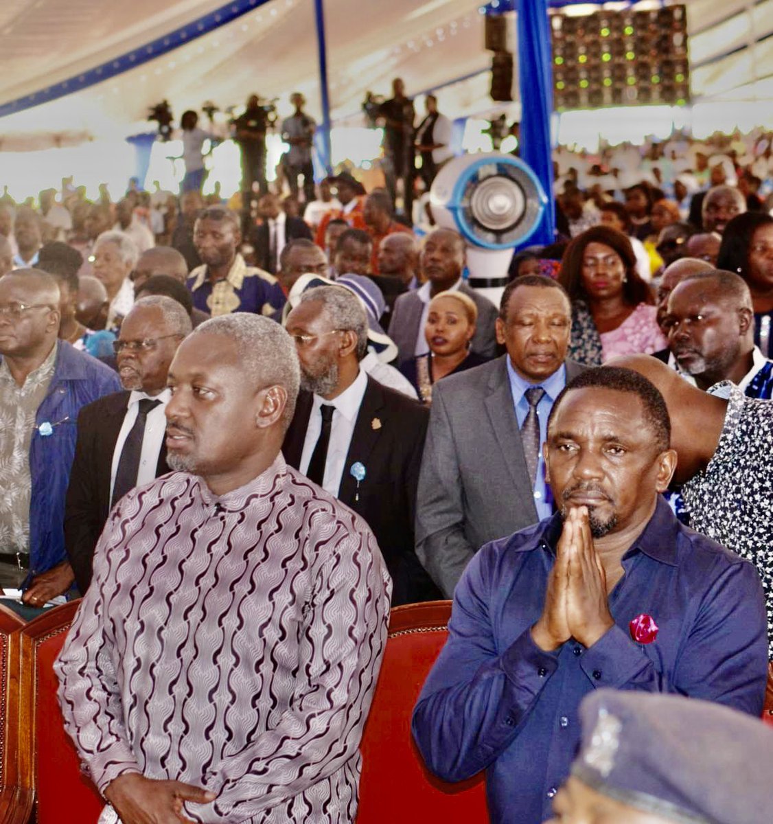 OAmollo's tweet photo. #WeekendManenos; Attended The Funeral Of The Giant Of Our Times, Prof George Magoha In Yala In Gem. A Good, Sombre But Well Organized Ceremony. Special Tribute To Dr Barbara Odudu Magoha๐๐พ๐๐พ๐๐พ. https://t.co/RCKfmIsQNo
