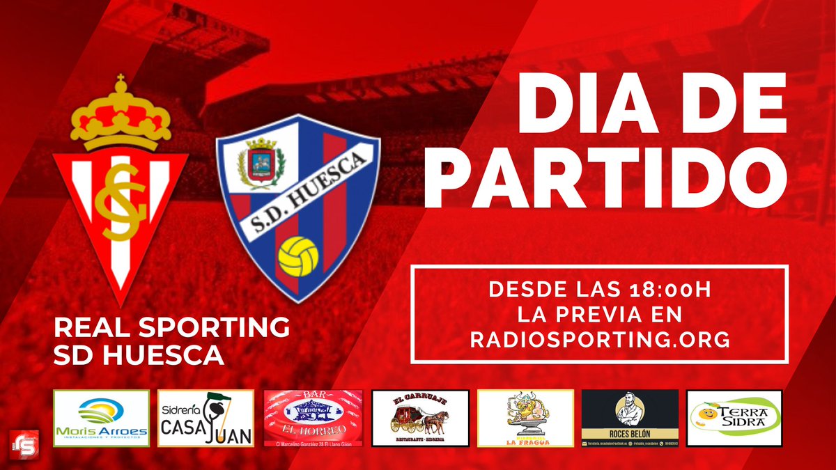 📻 DIA DE PARTIDO |
🎙️ #AhoraEnJuego
🏆 #LaLigaSmartBank
🗓 J27
⚽️ @RealSporting🆚@SDHuesca
🏟️ El Molinon-Enrique Castro 'Quini'
🕡 18:30h
🌐 radiosporting.org
#futbol #deporte #sports #LaLiga #LigaSmartBank
#RealSportingHuesca #RealSporting #SDHuesca #puxasporting #Radio