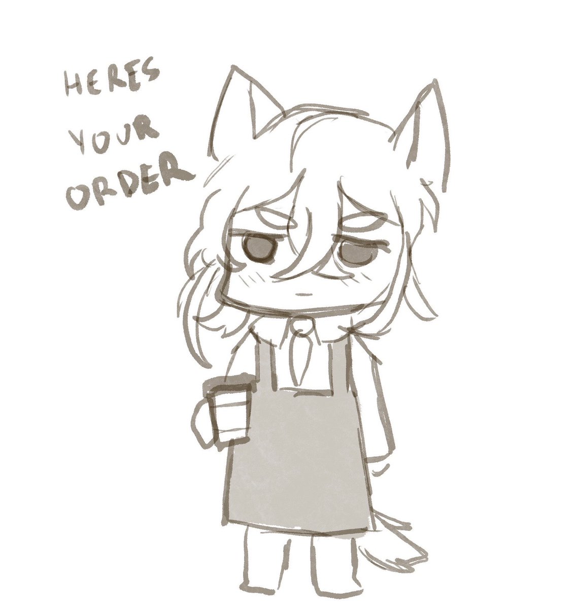 kikuawoo's tweet photo. lil doodle for my barista Vtuber fwiend heeehee @MrSpookyVT 

He’s still in da process of becoming a Vtuber https://t.co/kI8LmAyo21