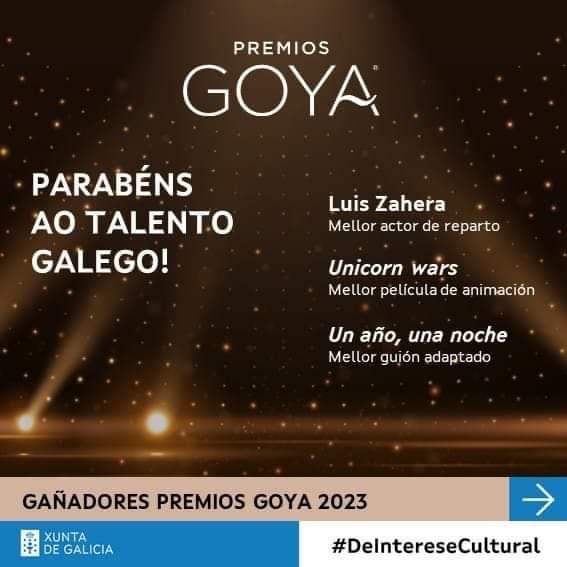 Desde Airiños, parabéns ao noso cine en xeral e aos actores galegos en particular.
#deinteresecultural #galicia #goyas #airiños40 #santacoloma #barcelona #cultura #cine
#santacoloma