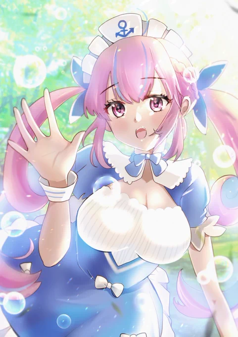 ホロライブ 湊あくあ ちゃん#イラスト 