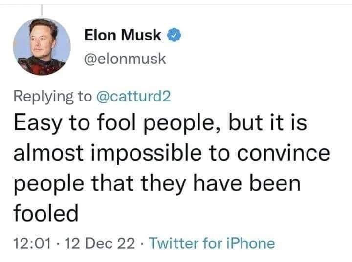 <a href="/elonmusk/">Elon Musk</a> For the chirping waterheads in the replies.   Elon said it
