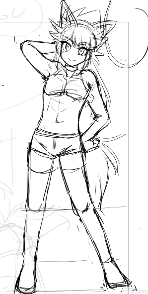 描きかけのレイヤーあったから再利用するわよw 