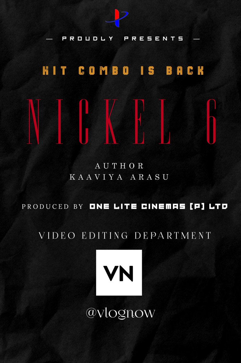 CinemasLtd's tweet photo. Video editing lam summa fire ah from #Vlognow 🎥 

#Nickel6 Official Video editor from #Vlognow 💥🔥

#Nickelstar @Dir_kaavi sir
#Nickel6

#OLC10 https://t.co/G4smbjyh3q