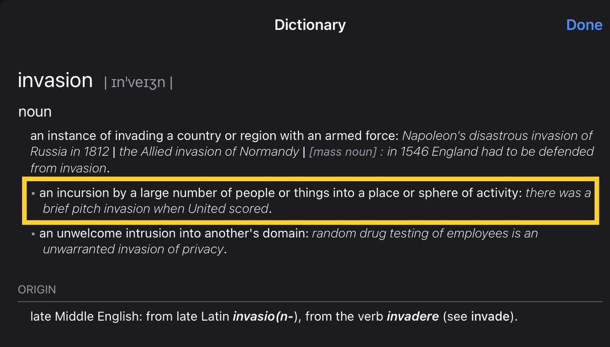 TobyCClements's tweet photo. @jeremycorbyn Because “invasion” only has one definition Jeremy? https://t.co/1vY6V5reU5
