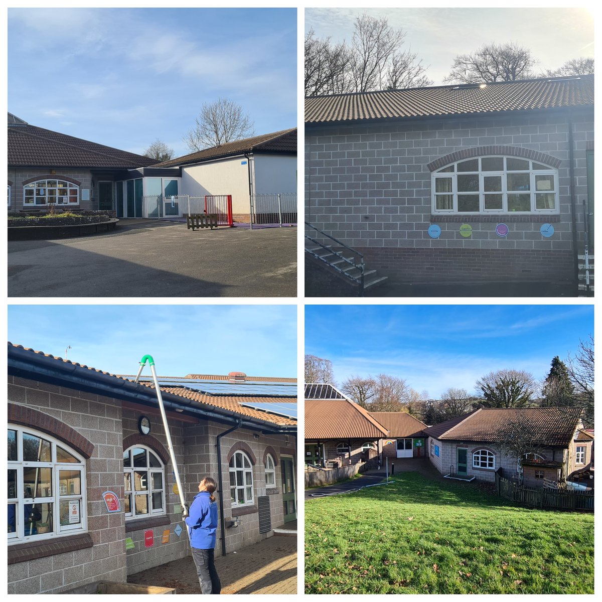 Some pics from gutter clean on a school we done. 
Over 400m of gutters cleared from moss  leaves, various toys and balls etc. 

clear-reach.co.uk 

#exteriorcleaning, #guttercleaning