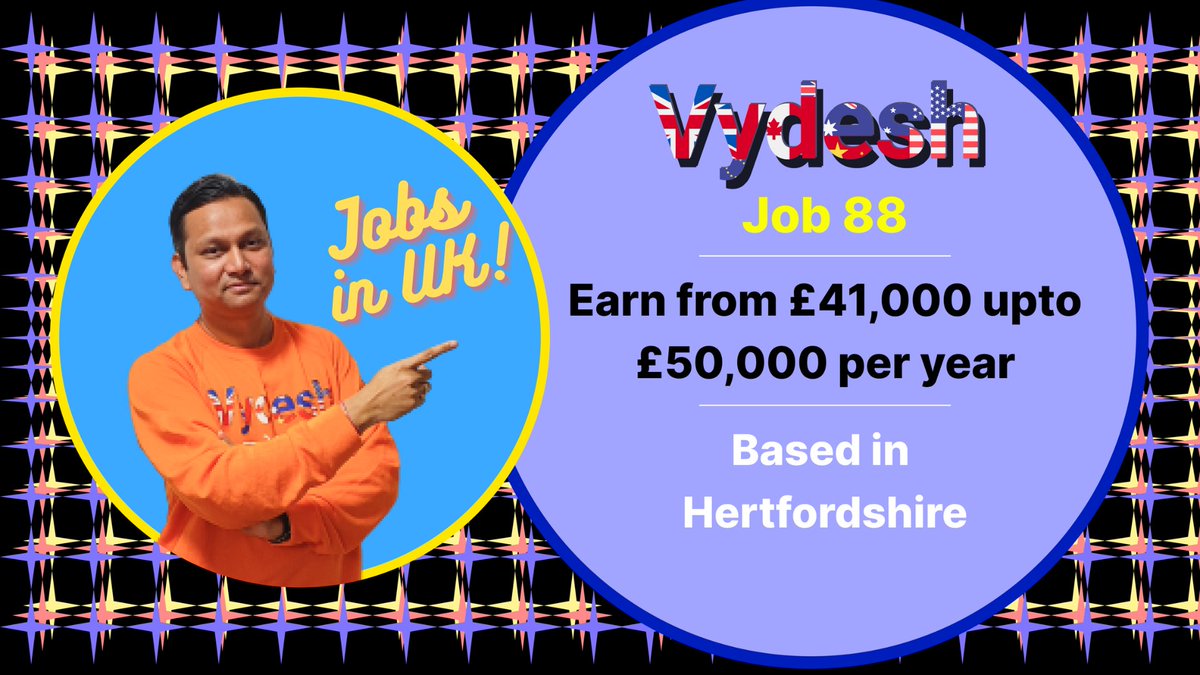 vydeshcom's tweet image. Job 88 | Earn from £41K upto £50K/ year | Based in Hertfordshir... youtu.be/3EfQVxTqFt8 via @YouTube #dotnetdeveloperjobs #dotnetdeveloperjobdescription #dotnetdevelopersalary #jobsinuk #jobsearch #dotnetdeveloperjobsinuk #jobsearch2023 #visasponsorship #jobsinukforindians
