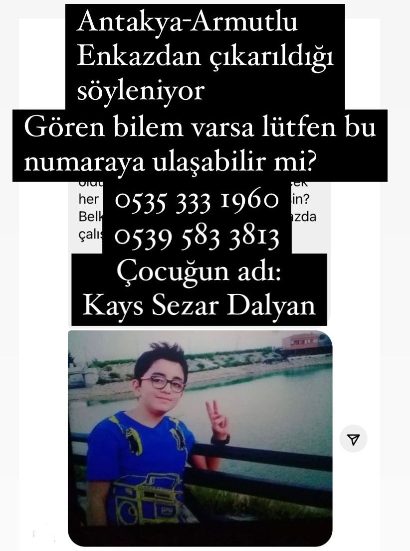 Antakya-Armutlu tarafında gören bilen varsa