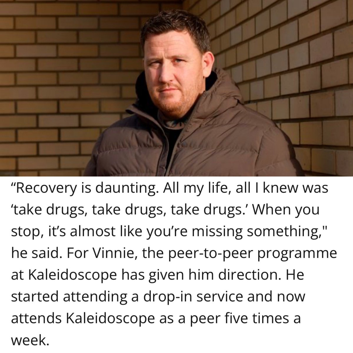 Well done to Vinnie, Peer from #cardiff, as he shares his story with @Beth_Thomas_  from @WalesOnline 

We are proud of you Vinnie and thank you for your time and hard work, giving your time to support others is so valuable. 

#PeerPower #peer2peer #recovery