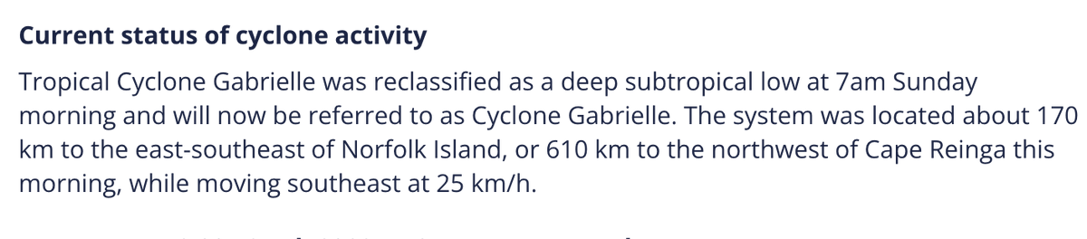 WeatherWatchNZ's tweet photo. @cowenscorn @DbzNimu @newimprovedtom It is still a cyclone (extra-tropical cyclone).
Info here: https://t.co/7rKd6XgnpE
It's no longer a *tropical* cyclone. Our video explains in full detail at https://t.co/gb7E1quzdb
Here's also the statement from #MetService in full: https://t.co/xtsKi1USfC https://t.co/d4QVEVhyNm