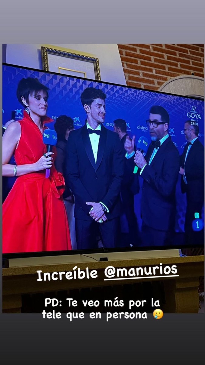 ManuRiosUpdate's tweet photo. "PS: I see you more in TV than in person"

Josemy Ríos' instagram stories as he congratulate his brother, Manu Ríos. https://t.co/ZugfOeWf6A