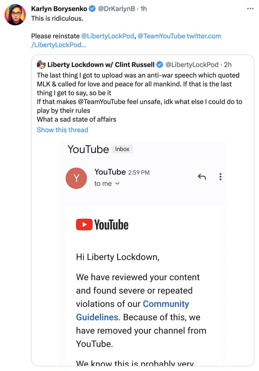 Justin_L_Smith_'s tweet photo. #ClintRussell of #LibertyLockdown, never age restricted a video where #ElizaBleu &amp; #ThaddeusRussell both said that 13 year olds can have sexual relationships with adults &amp; these Mises Caucus crowd wonder why he lost his YouTube Channel. https://t.co/9gM0dku9eg