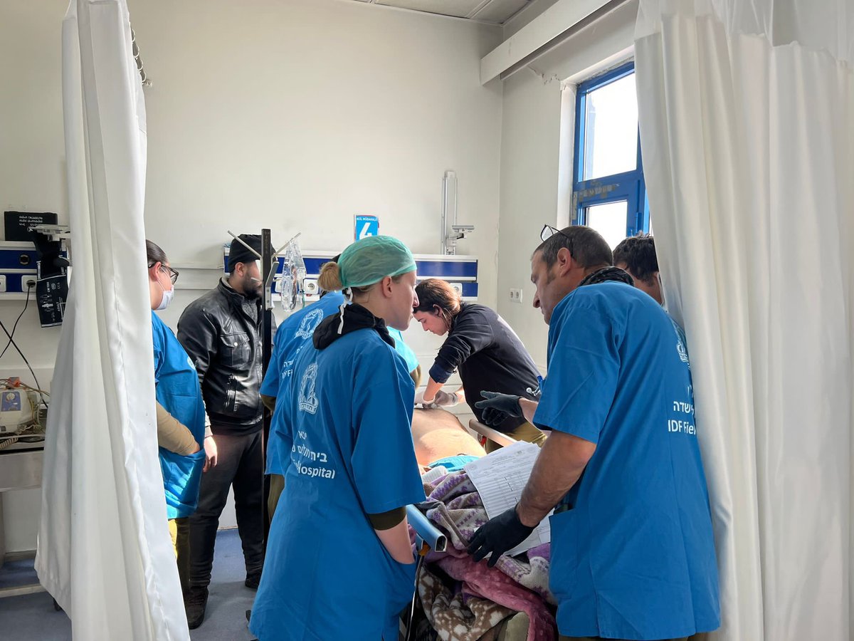 ZBenHillel's tweet photo. For the last 2 days, the Israeli field hospital in #Türkiye have been treating more than 200 people. In the #ICU, our medical staff are tending to 12 patients, including 
 a 4-year-old boy rescued 6 days after the #turkiyeearthquake.
Proud of our medical and SAR delegation! 
🇹🇷🇮🇱 https://t.co/3h301tj3d7
