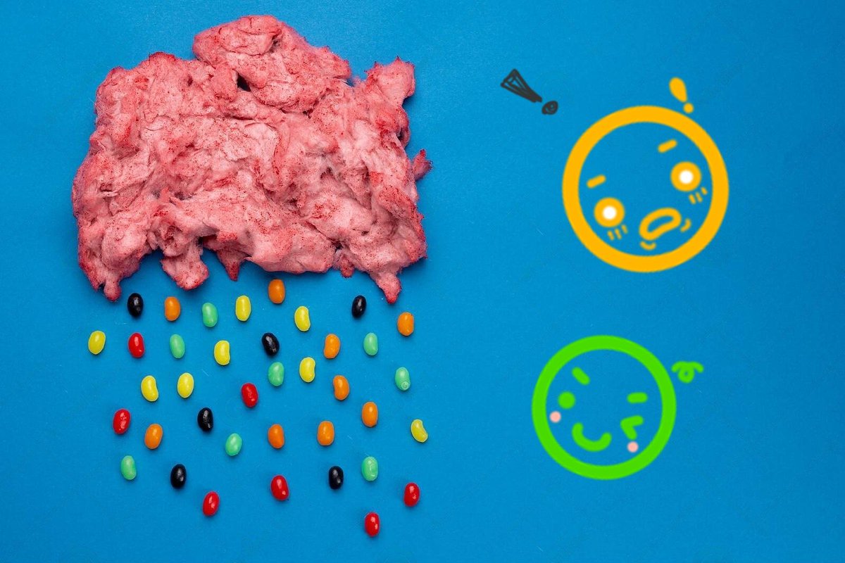 [TODAY'S FORECAST]

Ready up your lollipop or chocolate umbrella, everyone~ It's going to beeee~!!

RAINING JELLY BEANS!!