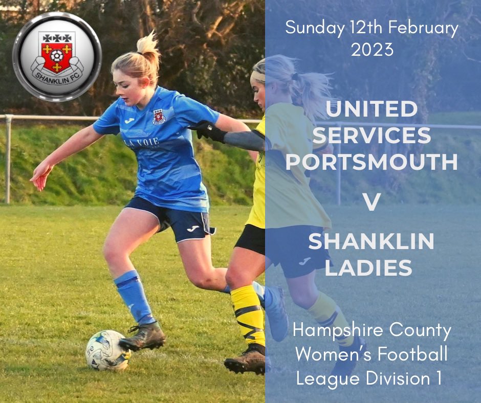 It’s Match Day! ⚽️

🏆 Hampshire County Women’s Football League Div 1
🆚 United Services Portsmouth 
🕐 2pm KO
📍 HMS Temeraire, Burnaby Road, Portsmouth, PO1 2HB