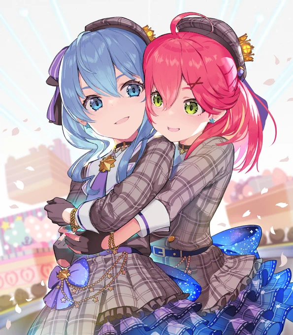 「すいちゃんみこの事助けに来てくれたのぉ～?」「運営に行けって言われた」#ほしまちぎゃらりー #miko_Art 