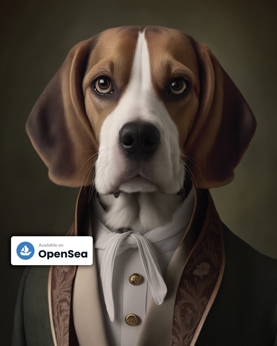 CCClub_NFTs's tweet photo. Introducing Oliver, the playful and energetic #Beagle! Oliver is the perfect addition to any dog-lover's NFT collection. Add him to your #CanineCoutureClub collection today!

#doglovers #NFTs #CryptoArt #NFTCommunity #DogsofTwitter #nftcollectors #NFTsales #NFTCollection #Dog https://t.co/8sKAWmut26