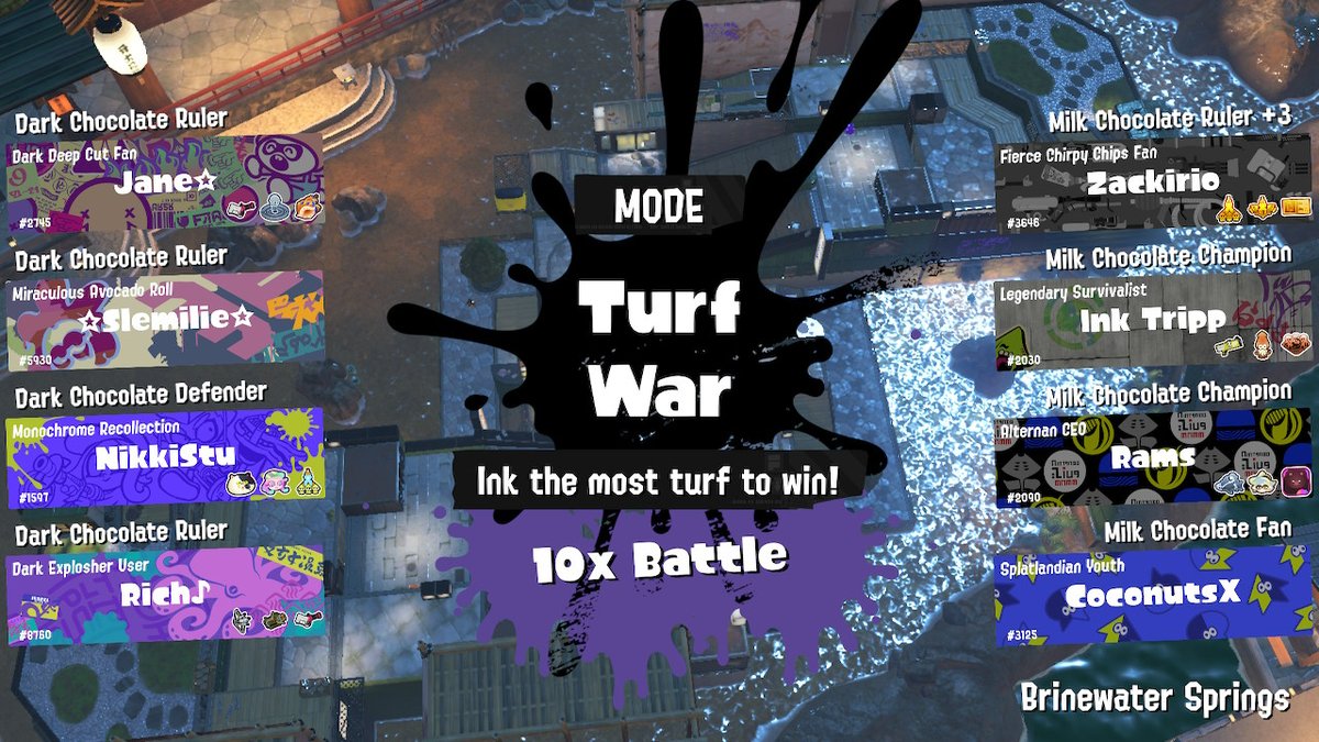 celeste_owl's tweet photo. Fun times with team dark choc pals yesterday :] ♪#Splatoon3 #Splatfest #TeamDarkChoc https://t.co/zIkvcWUBNk