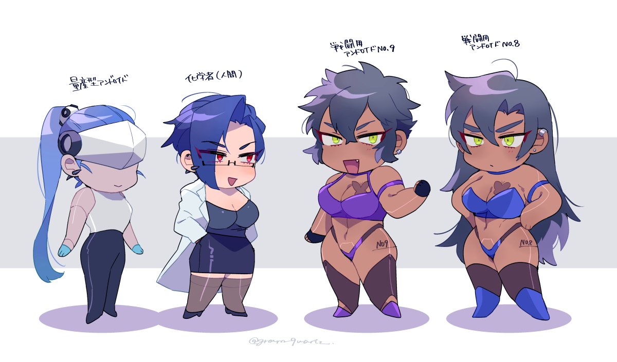 スケブで創作させてもらったキャラクター達、キャラが増えてきたので自分の資料用も兼ねてSD化 