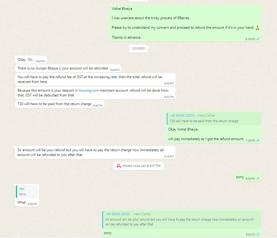 GunjanPanara's tweet photo. @99acresIndia @Housing 
I am a victim of financial fraud on the platform. Asking for help on WhatsApp customer care number. Hence, I've provided all the necessary details as well. Please protect the users from such fake accounts and help me. cc: @cyberabadpolice https://t.co/2qT3VKe0mG