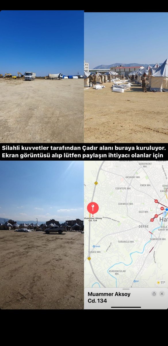 HadesTheScalper's tweet photo. HATAY ÇADIR ALANLARI.
Dün paylaştığım tweet, güncel hali, lütfen RT İLE YAYALIM.
TAM KONUM FOTOĞRAFTA MEVCUT.
TEYİTLİ VE GÜNCEL... İHTİYAÇ SAHİPLERİNE ULAŞIR UMARIM. https://t.co/IWX08B3GFJ
