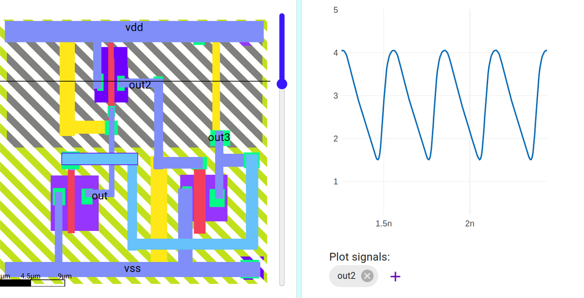 Just drew my first analog oscillator with #SiliWiz!