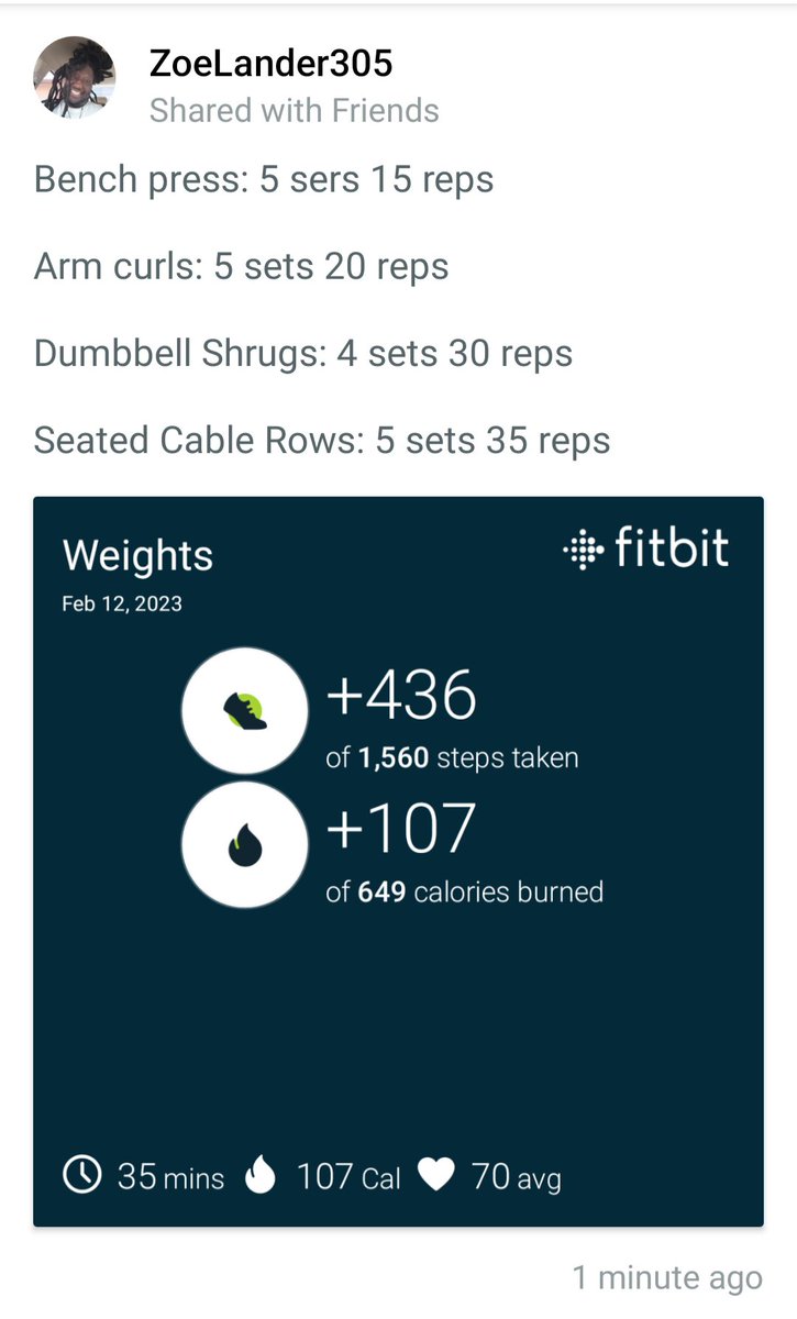 zoelander305's tweet image. #fibit #lightworkout #gettingmygrooveback #CannabisCommunity #socialclub #stoners