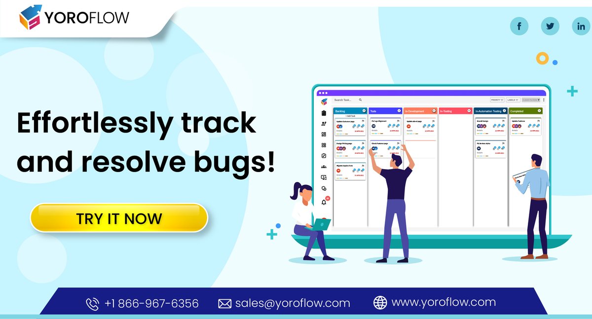 yoroflow's tweet image. Take control of your bug reporting and resolution process with our customizable bug tracking template.
Book a demo now: yoroflow.com/bug-tracking-t…
#nocodeplatform #bugtrackingsoftware #projectmanagement #kanbanboard #softwaredevelopment #scrumboard #ganttchart #yoroflowtemplates