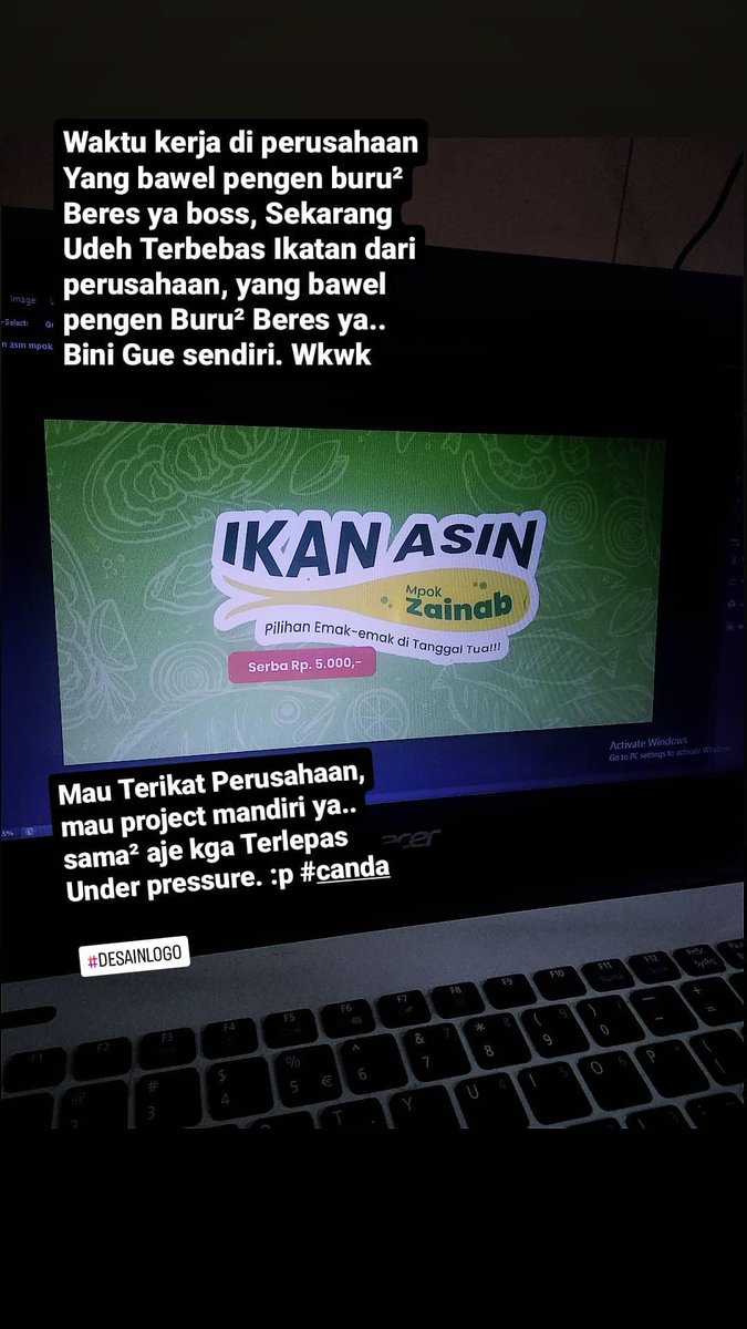 Ya begitulah nasib para desainer 😁
Tapi kga tau ye.. kalo yang udah PRO mah.
Aku mah apa atuh .. #cumadebudebulayarmonitor
#desainergrafis #tukangdesain