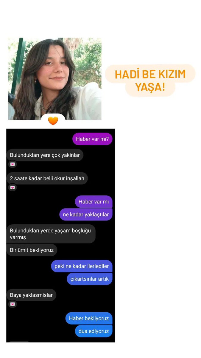 BULUNDUKLARI YERDE YAŞAM ÜÇGENİ VAR HALA KURTARILABİLİR!!!!  
Kahramanmaraş bulvarı
Aslanlı mahallesi
Nilüfer apartmanı no:110
Nurdağı Gaziantep
Çoşkun oto galeri üstü
#saadetcoşkun