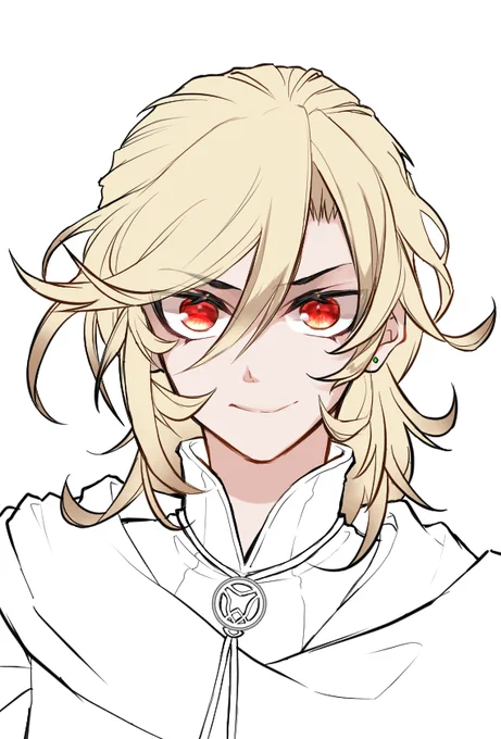 #GenshinImpact #イラスト練習中   良い顔面な気がするwip〜〜〜
