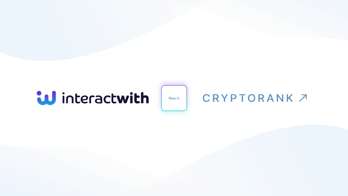 Keep your finger on the pulse of the #crypto market! 📊@CryptoRank_io just added InteractWith to its platform. Stay up-to-date with real-time prices, historical data, and funding round details here: cryptorank.io/ico/interactwi…