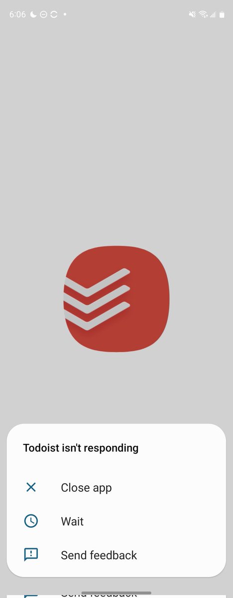 Chads_Switch's tweet photo. @todoist latest Android software update broke todoist. I have Uninstalled, reinstalled and cleared data/cache. When is fix coming? https://t.co/P8Q4K5TOu3