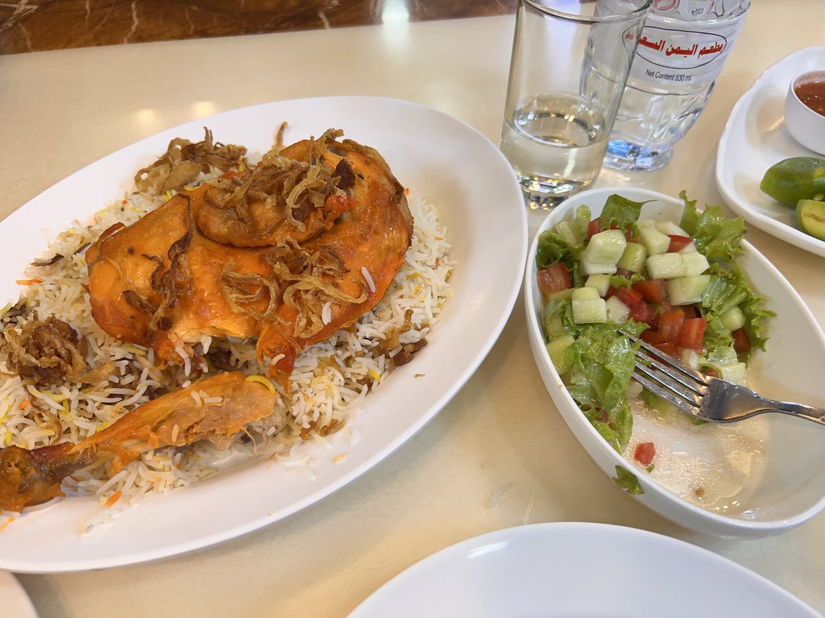 Mandi chicken with Arabian salad in #Bangkok. #Yemeni restaurants rock the world.
