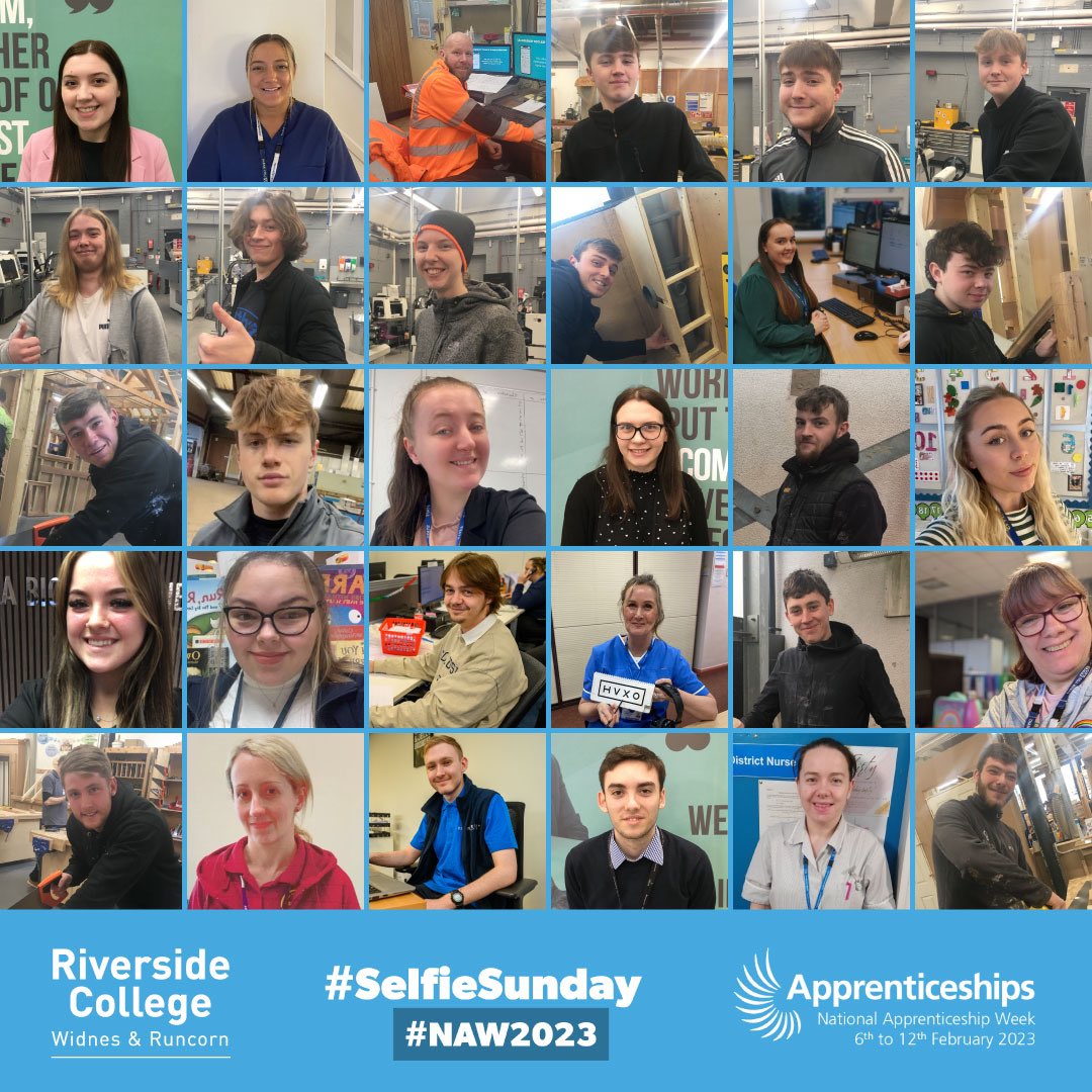 It’s Selfie Sunday, and it’s time to celebrate our amazing apprentices at Riverside College!

#NAW2023 #SkillsForLife <a href="/Apprenticeships/">Apprenticeships and Skills</a>
