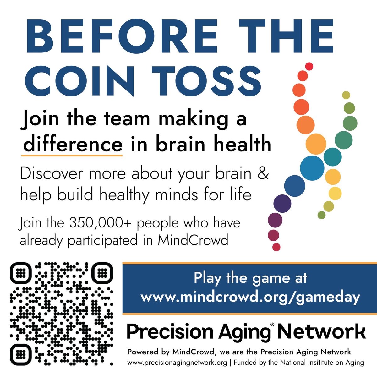 The Eagles and the Chiefs have been training all season, but are you ready? Get your game face on and kick off your memory skills by playing our game at mindcrowd.org/gameday #azsuperbowl #SuperBowl ⁦@JH_Memory_Aging⁩ ⁦@UMiamiMBI⁩ ⁦⁦@TGenMINDCROWD⁩