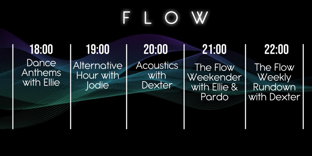 itsflowradio's tweet photo. Haven't got any plans tonight? Well... we've got you covered! Take a look at tonight's show line-up, tune in at https://t.co/a4jbTBpv3Y https://t.co/CuLm4bOIIe