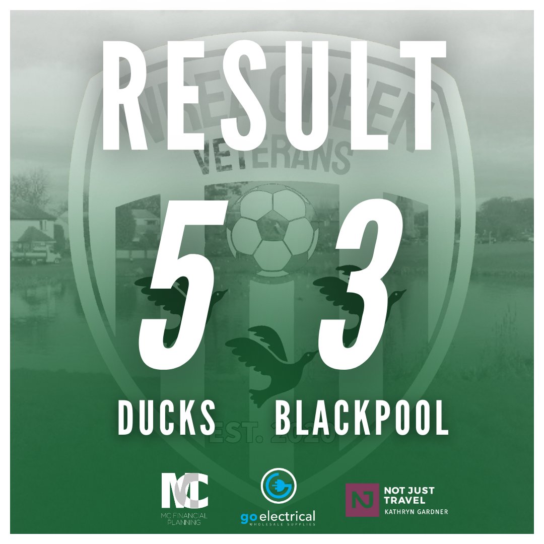 𝗕𝗮𝗰𝗸 𝘄𝗶𝘁𝗵 𝗮 𝗪

A great game at Norcross this morning against a very handy Blackpool Vets. Always a great game followed up with mandatory chips barms and beers after.  Perfect Sunday! 👌🏻💚

#VERDE