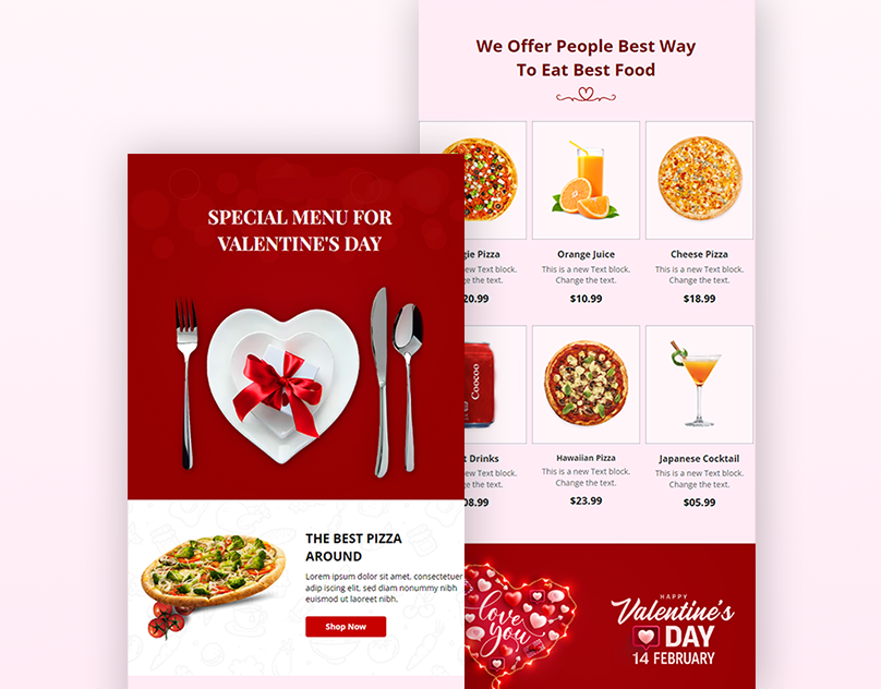 Valentia's Day Email Template design  

I will design a MailChimp email template, newsletter, popup form, and campaign setup

Hire Me: fiverr.com/share/wPkYwB

#ValentinesWeek #valentinesgifts #ValentinesDay2023  #valentinesDayTemplate
#mailchimp
#mailchimptemplate
#emailtemplate