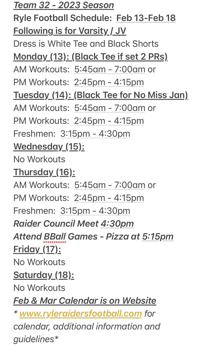 Ryle Football: Schedule for the Week