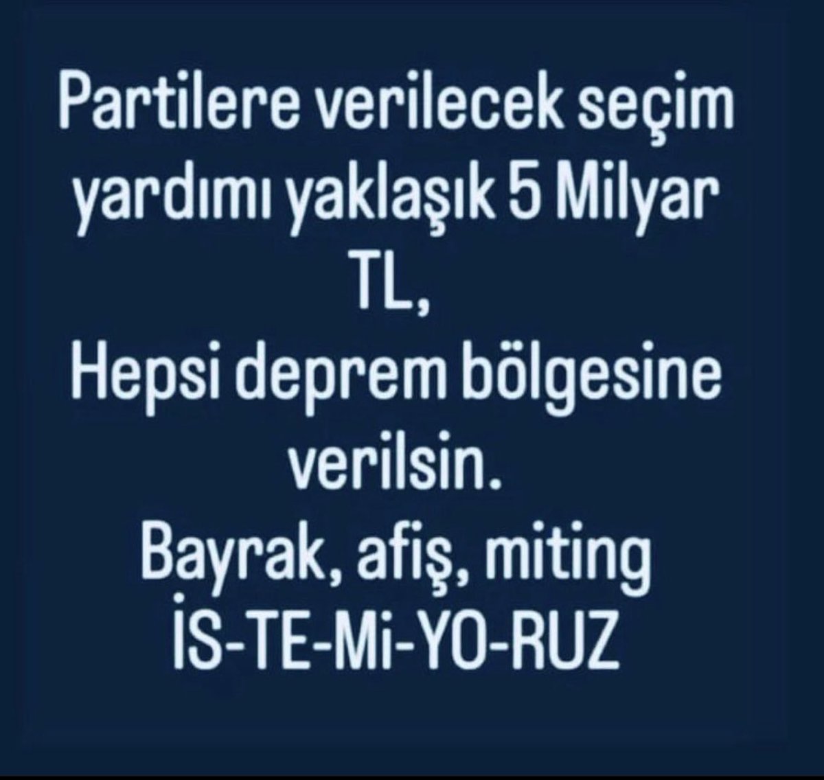 Vergimle hiçbir partiye destek olmak istemiyorum.