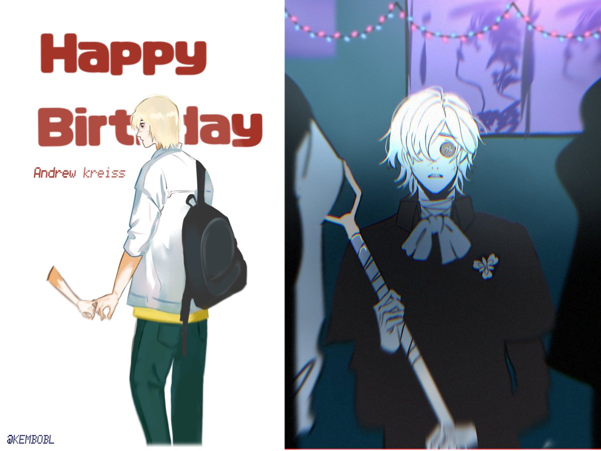 KenBaChar's tweet photo. HAPPY BRITHDAY  ANDREW KREISS 
13.2.23🍰🎂( my baby son 🥰❤)
#andrewkreiss 
#identityvfanart #IdentityV 
#art #fanart #Valentine https://t.co/mFGxrOq11m