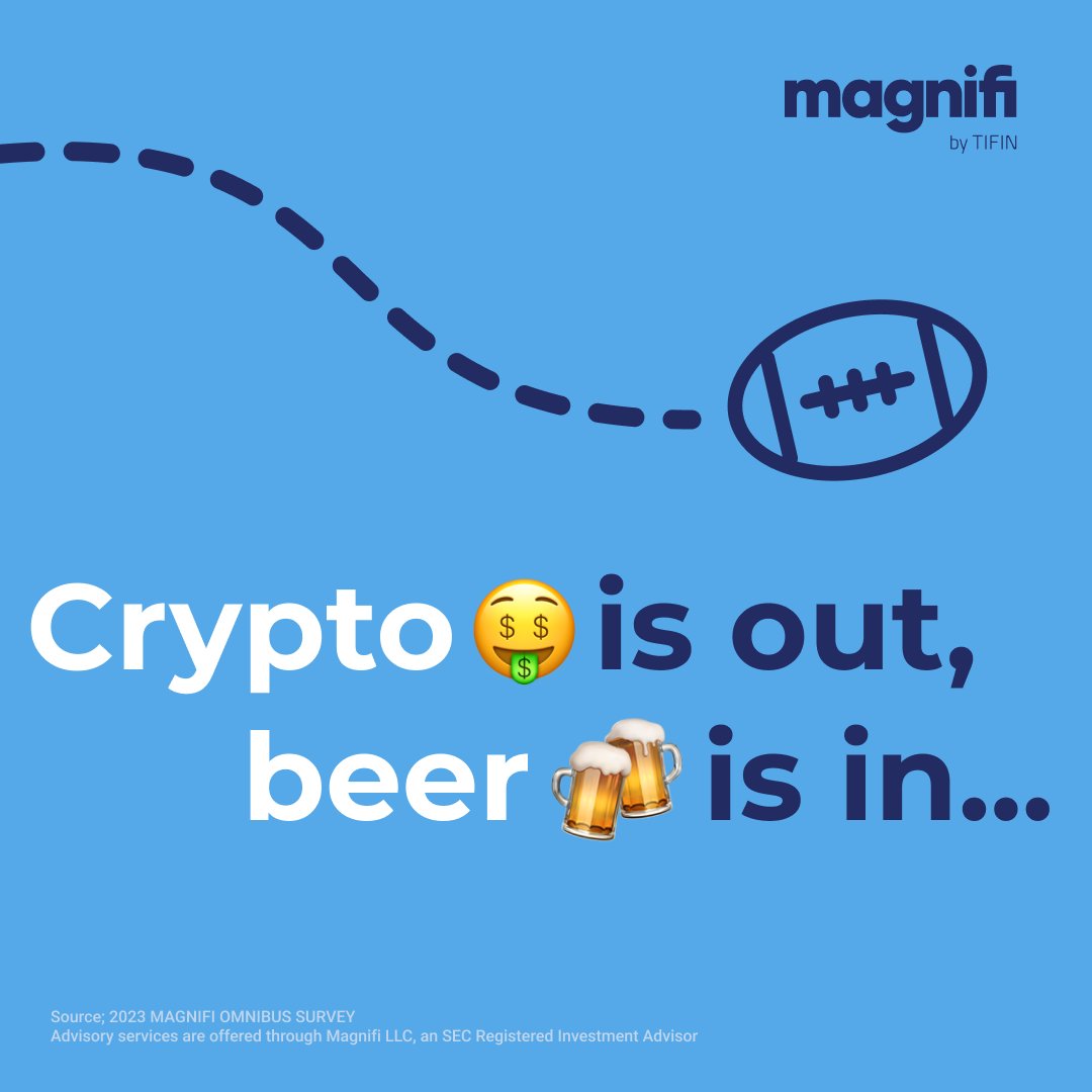 Magnifi by TIFIN (@discovermagnifi) on Twitter photo The #beer industry has replaced #crypto as the "Big Game's" largest spender on ad space.
<a href="/AnheuserBusch/">Anheuser-Busch</a> led the way with 3 minutes of ad spots that averaged $7 million per 30 seconds, hoping for a refreshing ROI.
It's time you think about your ROI... magnifi.com The #beer industry has replaced #crypto as the "Big Game's" largest spender on ad space.
<a href="/AnheuserBusch/">Anheuser-Busch</a> led the way with 3 minutes of ad spots that averaged $7 million per 30 seconds, hoping for a refreshing ROI.
It's time you think about your ROI... magnifi.com