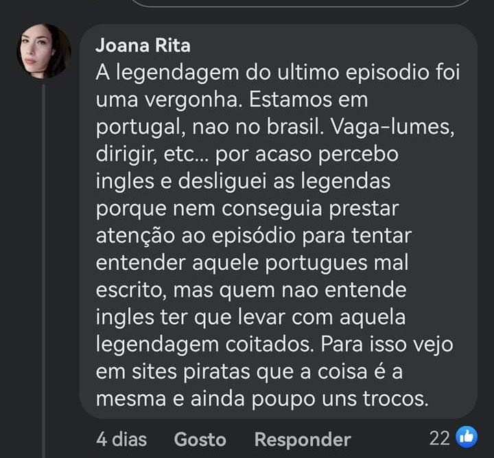 eu to rindo demais disso aqui dos Portugueses putos por terem visto o episódio de The Last of Us legendado em PT-BR KKKKKKKKKKKKKKKKKKKKKKK