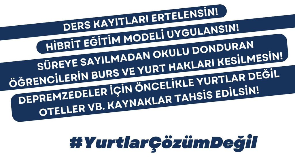 #YurtlarÇözümDeğil