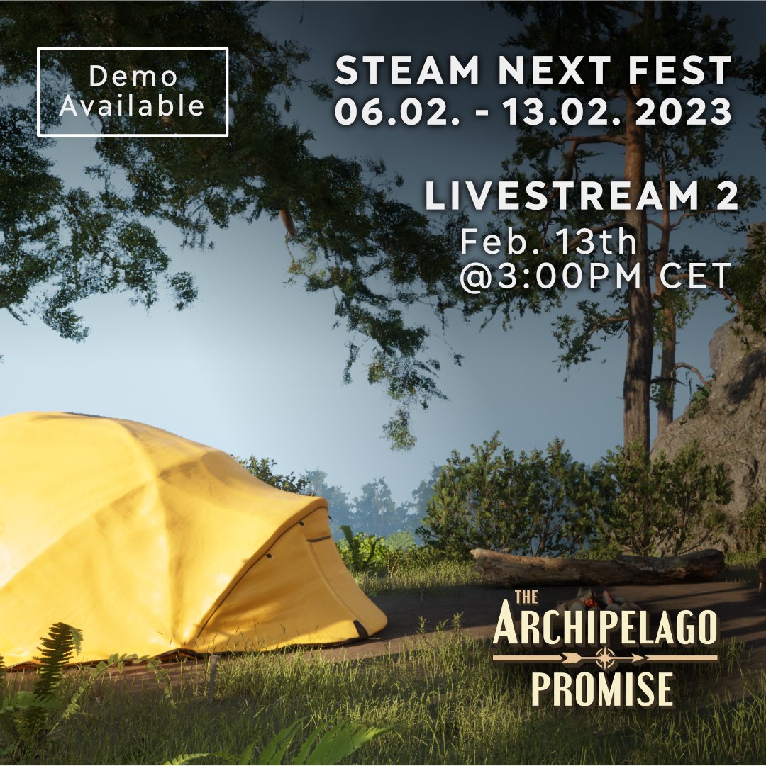 PlayArchipelago's tweet photo. Hi Sailors!

Join us tomorrow @ 3PM CET on Steam for our final Livestream broadcast during Steam Next Fest! 
#Steam #ExploreTheArchipelago #TheArchipelagoPromise

https://t.co/zg3F4mSF4U https://t.co/DNSIsZmGgH