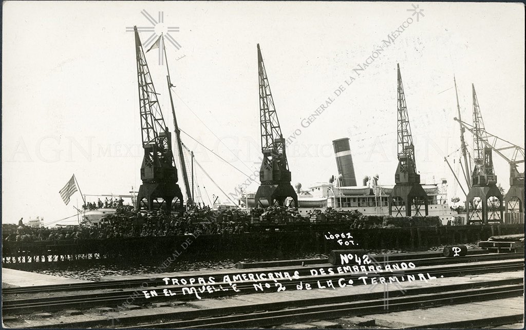 Ipemar's tweet photo. #UnDíaComoHoy, en 1913, durante la Decena Trágica, Estados Unidos envió barcos de guerra a los puertos mexicanos de Veracruz y Tampico como medida precautoria para proteger las vidas y los intereses de sus nacionales. https://t.co/kAZpUW8qnj