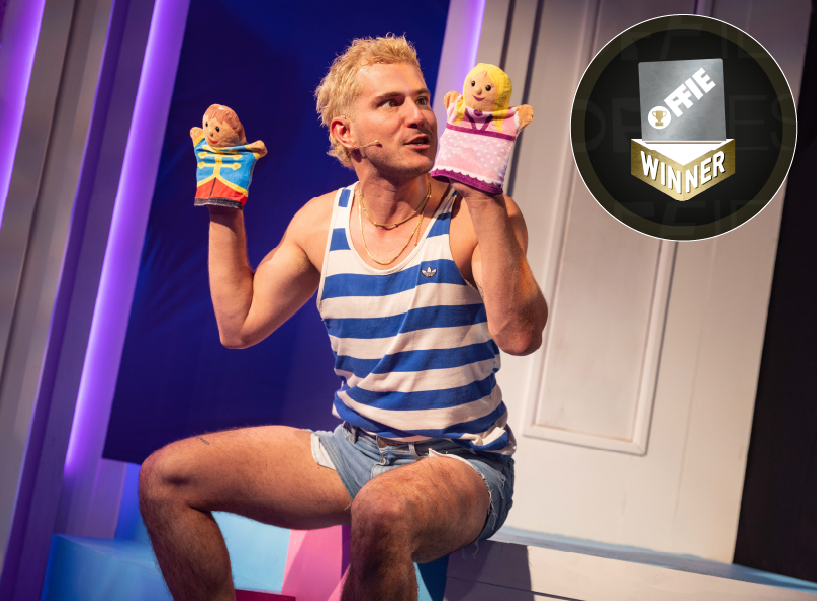 OffWestEndCom's tweet photo. Supporting Performance in a Musical is presented by @beth_burrows. And the winner is… Michael Mather @Michael_Mather_, “But I’m a Cheerleader” @BIACheerleader at @turbinetheatre #Offies2023 https://t.co/aURUR0FO3h