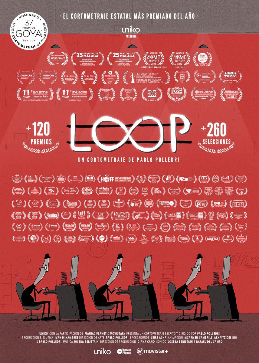 Ayer ganamos el Goya a mejor cortometraje con LOOP y qué mejor momento que éste para recordar que lo podéis ver aquí de manera totalmente GRATUITA: youtu.be/ijq_UkRKSFw