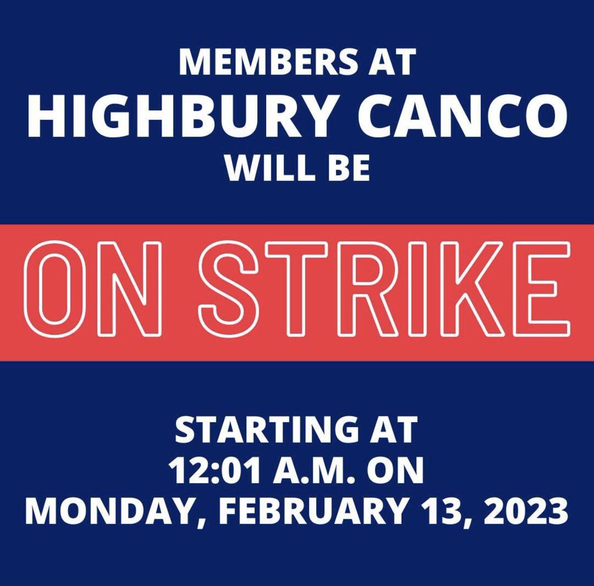 UFCW175633's tweet photo. Members of #ufcw175633 at Highbury Canco in Leamington are set to begin strike action at 12:01 a.m. tomorrow, Feb 13.
More info @ https://t.co/58gl8WAy1b
#solidarity #unionstrong #ufcw #unionmembers #onpoli #onlab #ufcwmembers @UFCW @UFCWCanada https://t.co/SLmiVGYFu3